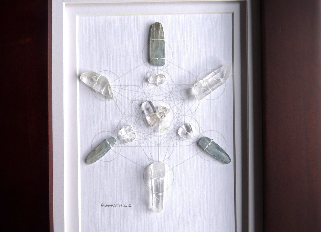 IN THE VORTEX -- framed crystal grid