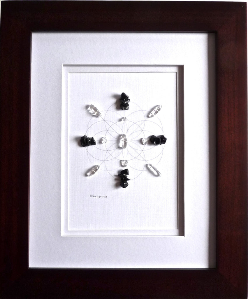 CAREER BAGUA AREA -- framed crystal grid
