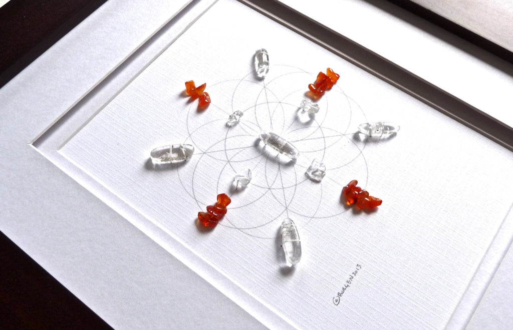 CREATIVITY BAGUA AREA -- framed crystal grid