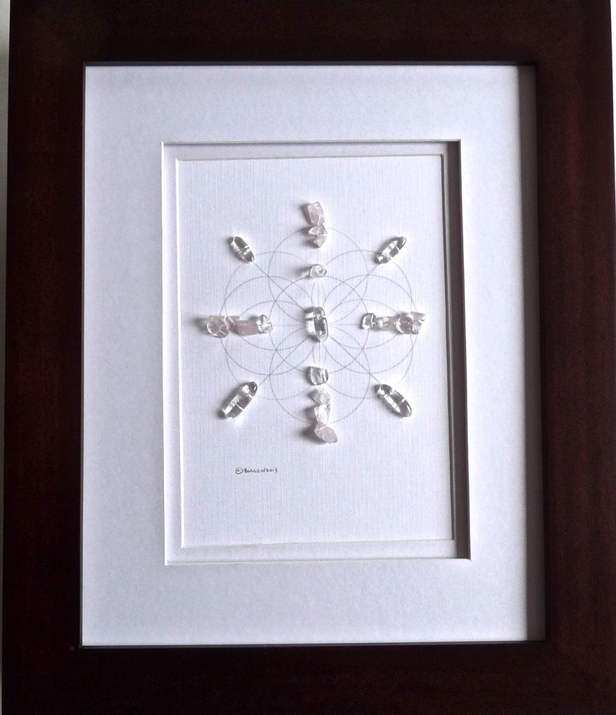 MARRIAGE BAGUA AREA -- framed crystal grid