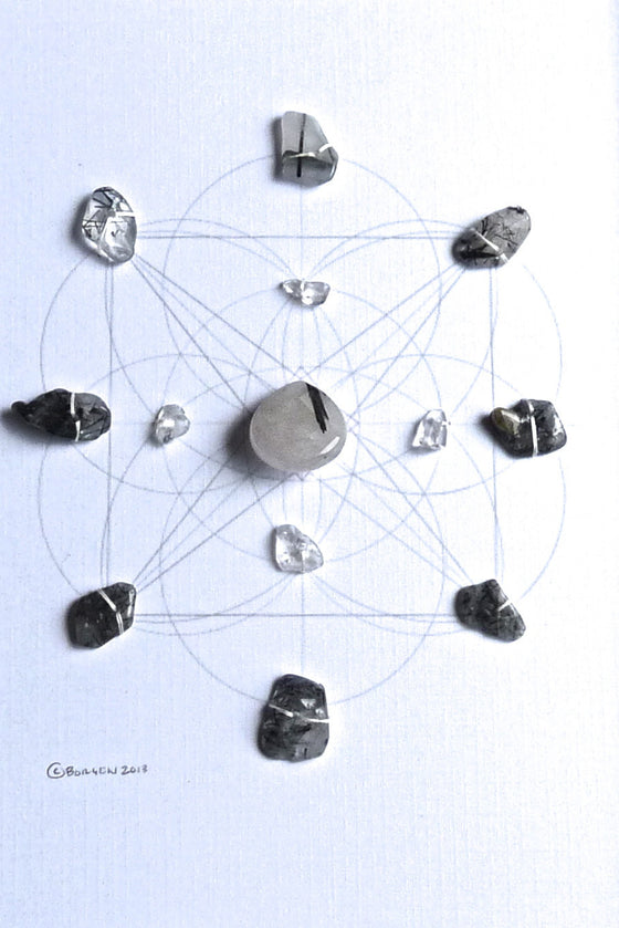 ENERGETIC PROTECTION & PURIFICATION -- framed crystal grid