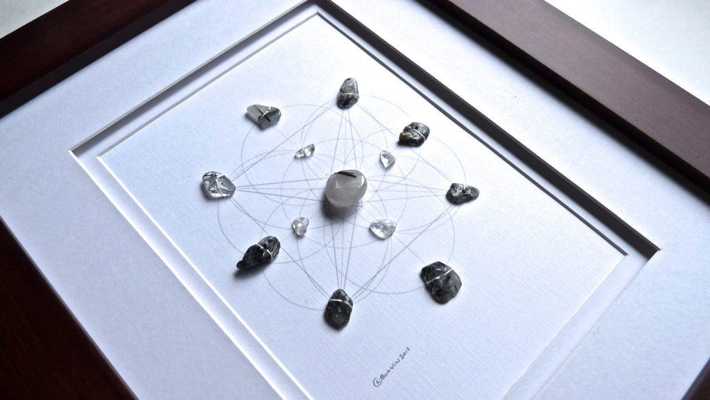 ENERGETIC PROTECTION & PURIFICATION -- framed crystal grid