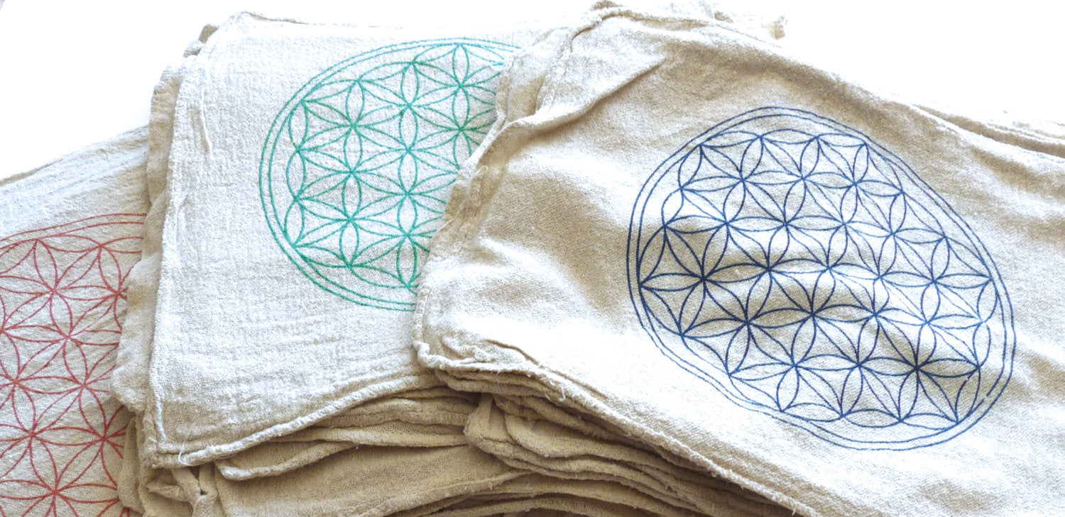 FLOWER OF LIFE -- crystal grid cloth
