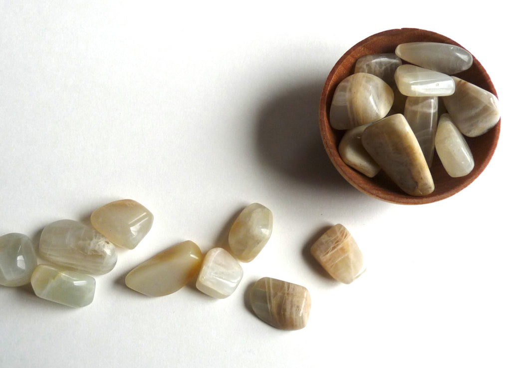 MOONSTONE--- tumbled stones