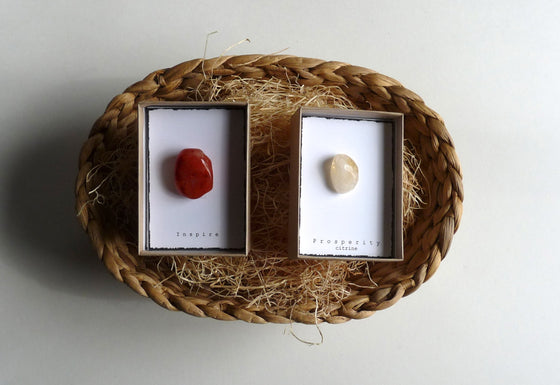 INTENTION STONE with gift box -- Set of 2 boxes