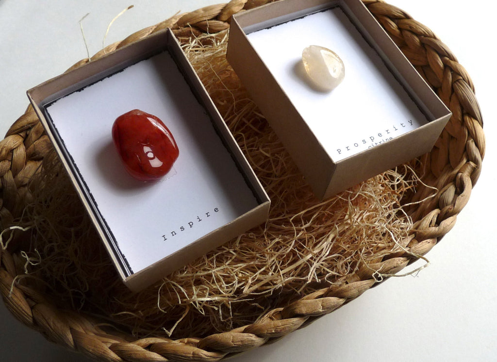 INTENTION STONE with gift box -- Set of 2 boxes