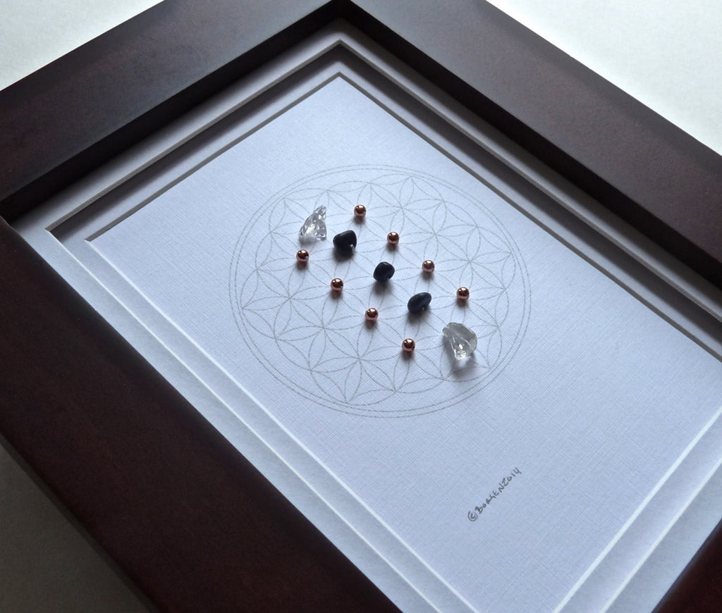 SEPTEMBER BIRTHSTONE -- framed crystal grid