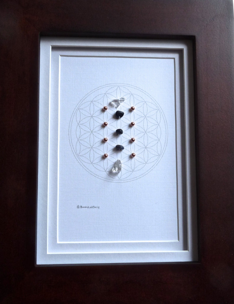 SEPTEMBER BIRTHSTONE -- framed crystal grid