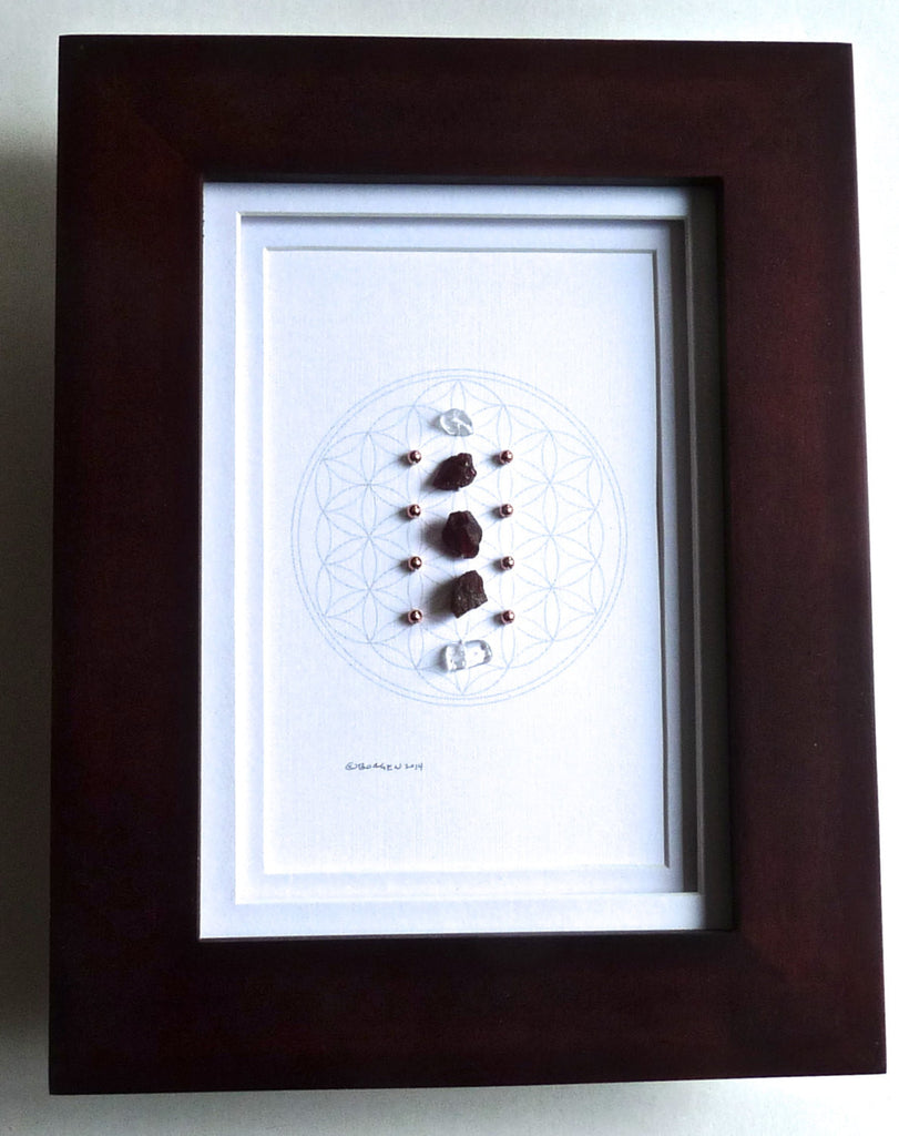 JANUARY BIRTHSTONE GRID -- framed crystal grid