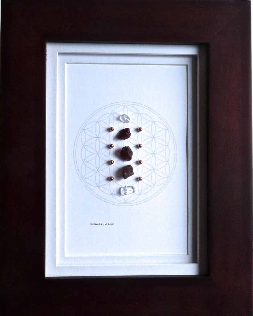 JANUARY BIRTHSTONE GRID -- framed crystal grid