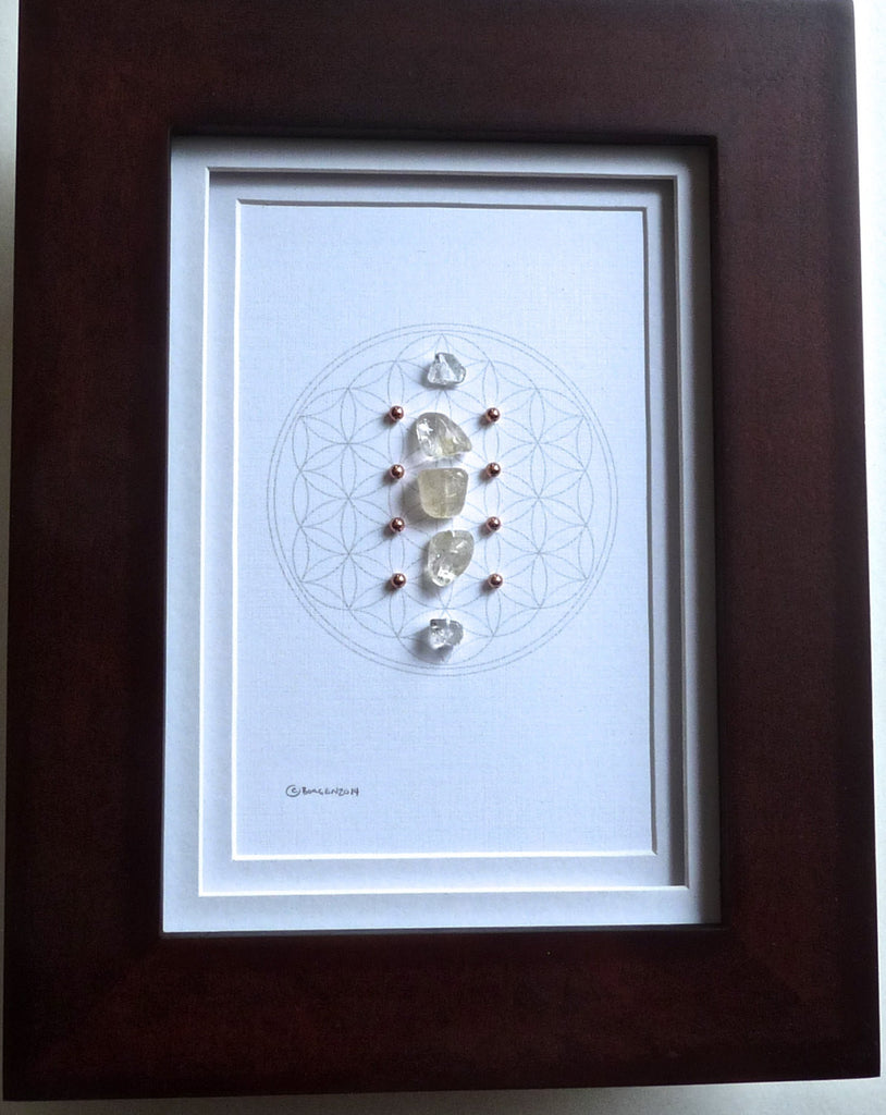 NOVEMBER BIRTHSTONE GRID -- framed crystal grid