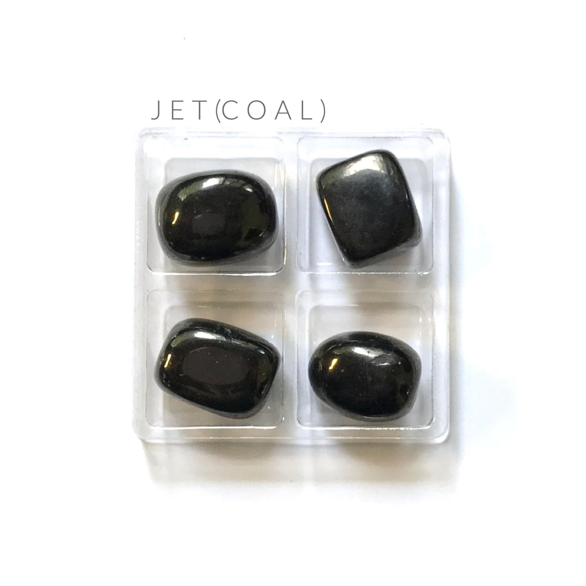 JET (COAL) --- tumbled stones--- crystal grid supplies